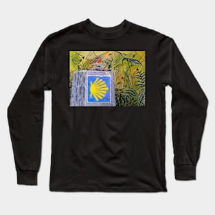 Camino Trail Marker Bird Long Sleeve T-Shirt